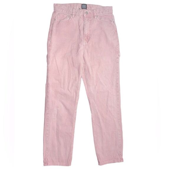 BDG Urban Outfitters Wm’s Sz 27 Pale Pink Corduroy Utility Slim Straight Pantsmp - Picture 1 of 4